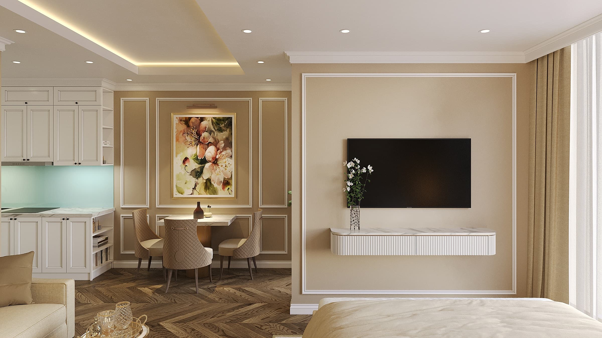 Nội thất căn hộ 1 phòng ngủ 1